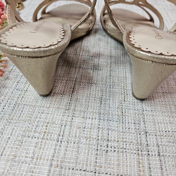 Charter Club Kelsah Wedge Sandals Gold‎ Size 6 - Picture 5 of 11